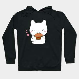 Cute cat on burger T-Shirt Hoodie